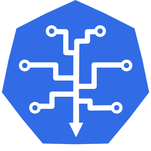 Kubeflow. Kubeflow logo. Kubernetes logo.